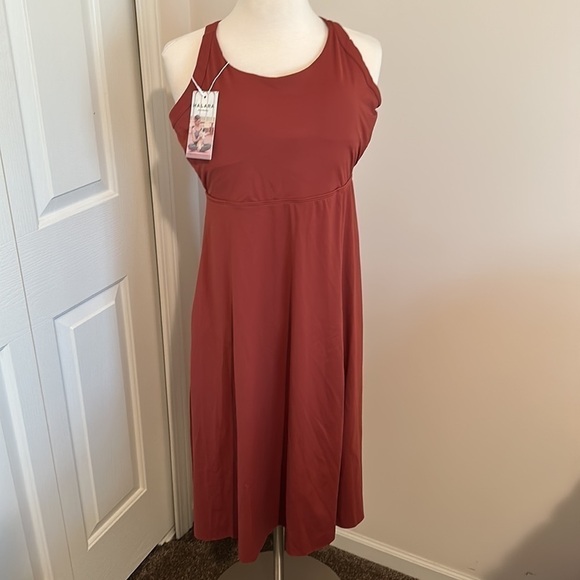 Halara Backless Cut Out Twisted Side Pocket Split Midi Casual Dress Size Small - Picture 7 of 12